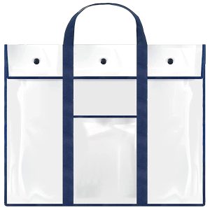 Tcwhniev Art Portfolio Bag Durable PVC Art Portfolio Storage Pouch Poster Bag with Pocket Large Capacity Poster Storage Bag Organizer Portable Bulletin Board Holder for Teacher Classroom