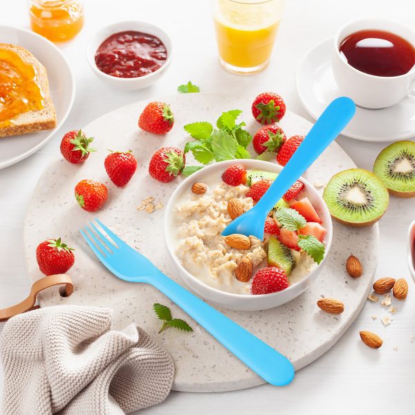 Tcwhniev Kids Silverware, 36Pieces Toddler Utensils,Reusable Kids Forks and Spoons Set, Kids Utensils Set for LunchBox, 18x Safe Forks,18 x Children Spoons - Image 7