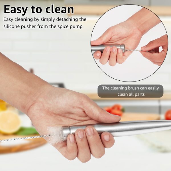 Tcwhniev Turkey Baster Stainless Steel Turkey Baster Syringe for Cooking Meat Injector Set with 2 Marinade Needles 1 Cleaning Brush Meat Baster for BBQ Grill Baking Kitchen Tool - Image 9