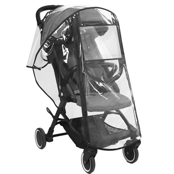 Tcwhniev Rainproof Stroller Cover Universal Waterproof Transparent Stroller Cover for Wind Snow Dust Ventilation Clear