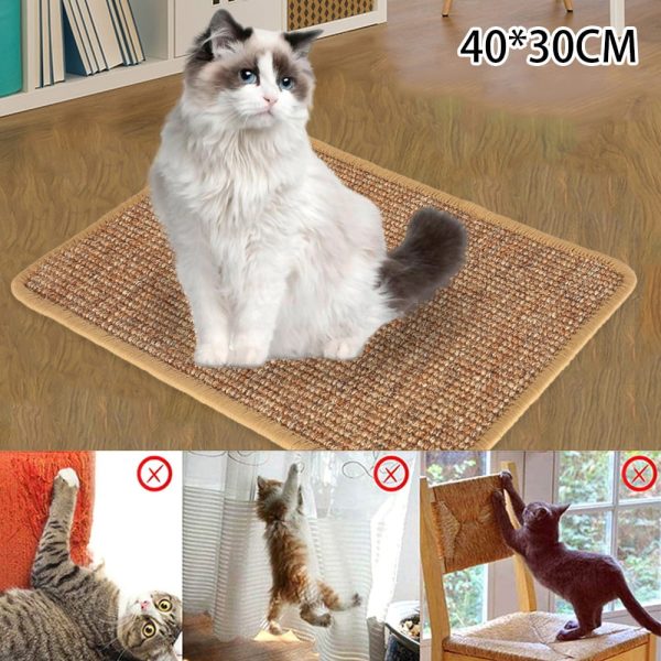 Willstar Cat Scratching Mat, Tough Natural Sisal Scratching Pad, Anti-Slip Cat Scratch Rug Sleeping Carpet, Superior Cat Claws Care Toy for Cat Grinding Claws and Protecting