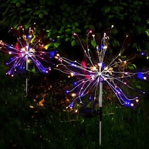 Tcwhniev 120Led Sunflower Solar Lights, Outdoor Solar Garden Lights, Waterproof Decorative LED Landscape Lights for Patio Lawn Yard