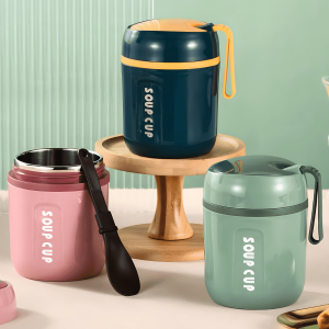 Ghojet Leak-Proof Stainless Steel/Plastic/Polypropylene insulated Square Lunch Box