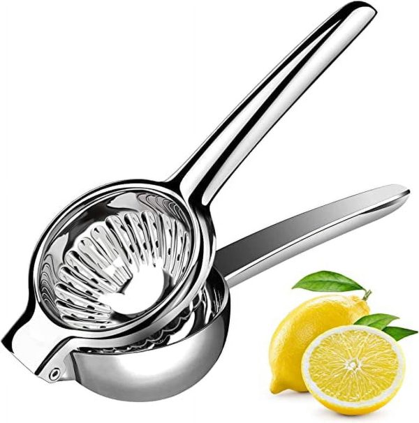 Lemon Squeezer Stainless Steel Hand Press Juicer Manual Citrus Squeezer Lemon Juicer for Juicing Lemon ?? Limes, Oranges,Vegetables,Non-Slip Grip Design (Medium)