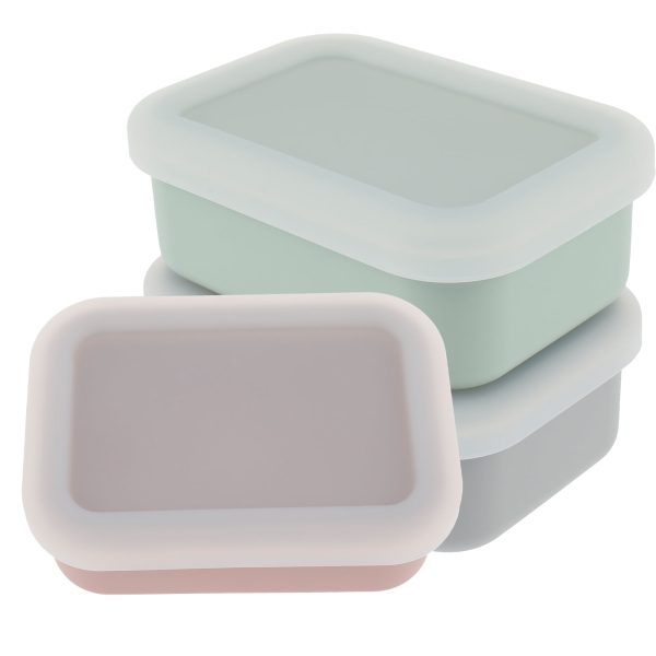 Jetcloudlive 3 Pcs Silicone Snack Containers for Kids Leak Proof Toddler Snack Containers Snack Box with Lids Silicone Food Storage Containers for Puree Yogurt Soup Baby Food Storage