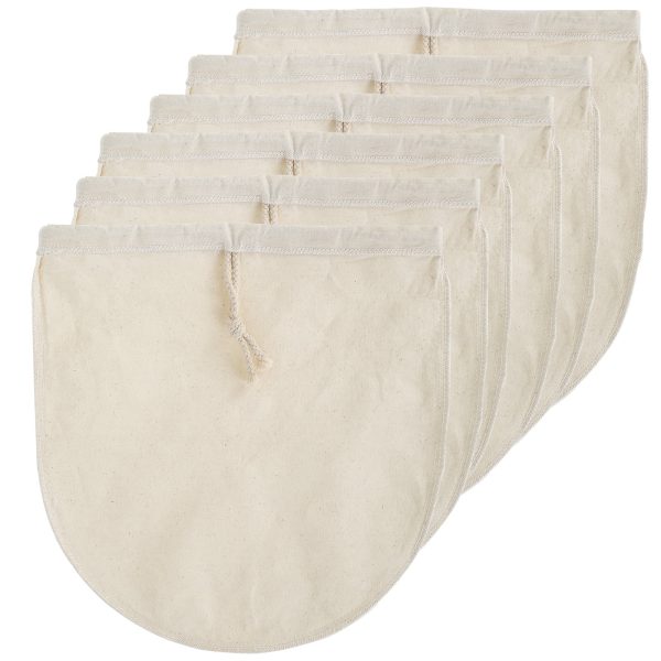 Austok 6pcs Nut Milk Bags, Reusable Fine Mesh Cheesecloth Bags for Straining, Yogurt Almond Milk Strainers, Filter Bag for Soy Yogurt Cold Brew Coffee Tea Juice