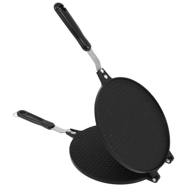 Austok Egg Roll Pan Non Stick Double Sided Egg Roll Maker Aluminium Alloy Waffle Cone Maker with Bakelite Handle Multipurpose Pancake Maker Baking Pan for Home Kitchen Restaurant