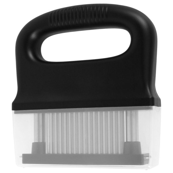 Tcwhniev Meat Tenderizer with 48 Stainless Steel Ultra Sharp Needle Blades, Kitchen Cooking Tool for Tenderizing Beef Turkey Chicken Steak, Durable Tenderizer Needle Tool, Black