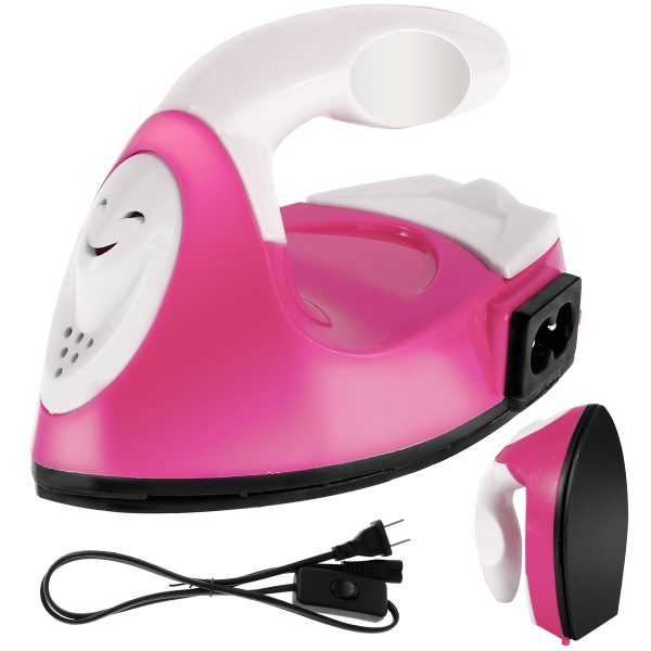 Tcwhniev Mini Heat Press Machine,Portable Electric Iron With Silicone Heat Insulation Pad,Small Travel Iron With Charging Base For DIY Craft Projects Clothes